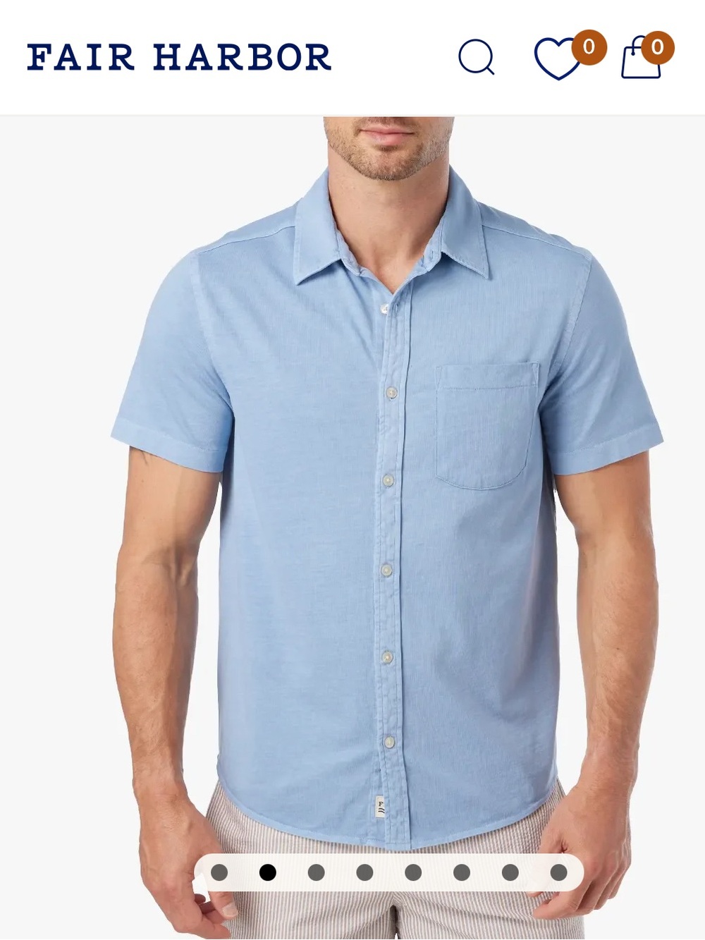 Fair Harbor Saltaire Button Down Short Blue XXL
